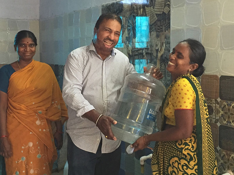 Haran Ramachandran with community partners